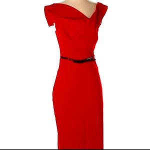 Black Halo Red Jackie O dress